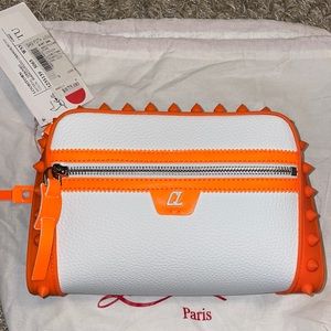 Christian Louboutin Orange and White Crossbody Bag
